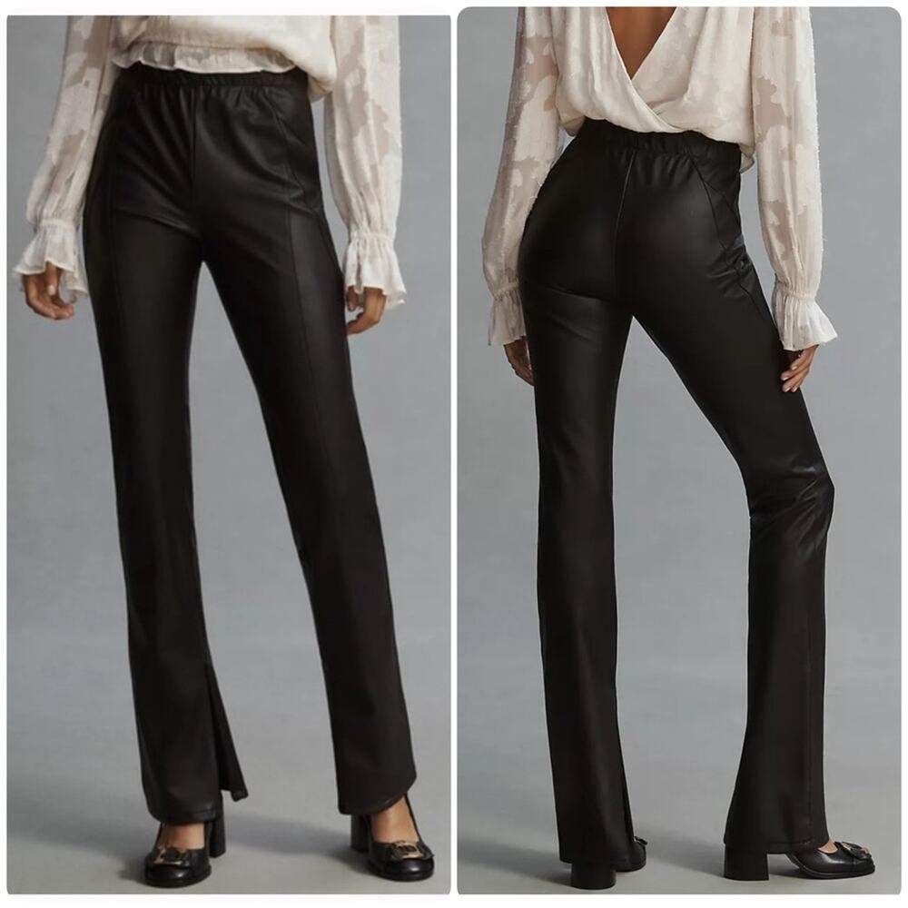 Anthropologie Pilcro Glasgow Faux Leather Black Skinny Pants